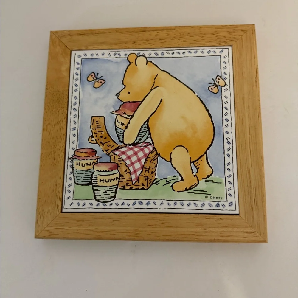 Disney Winnie the Pooh Honey Gathering Yellow and Blue Wall Art